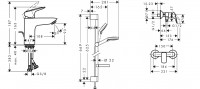 Набір змішувачів EcoSmart для душу Logis 100 (71104+7160+26553400) HANSGROHE фото 2