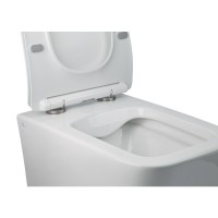 Унітаз Crow підвісний Rimless 520х360х290 мм з сидінням Slim Duroplast/ Soft-close/ Quick relase White Qtap QTAP фото 3