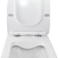 Унітаз Crow підвісний Rimless 520х360х290 мм з сидінням Slim Duroplast/ Soft-close/ Quick relase White Qtap QTAP фото 4