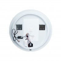 Дзеркало Scorpio настінне кругле з LED-підсвічуванням Touch, з антизапотіванням, з димером, рег. темп. кольору (3000-6500K) R590 мм Qtap QTAP фото 4