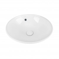 Раковина Robin накладна кругла з донним клапаном 410х410х180 мм White Qtap QTAP фото 2