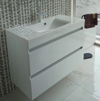 Комплект Borneo 100, тумба з умивальником з литого мармуру FANCY MARBLE