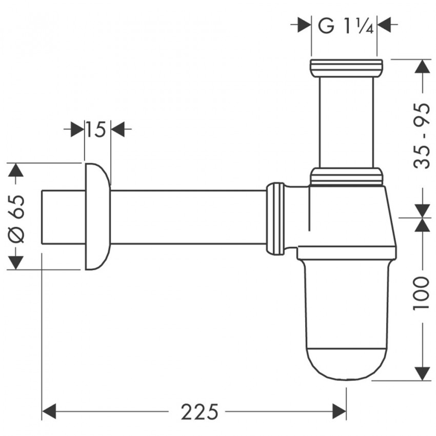 52053000 Сифон д/раковини HANSGROHE фото 1