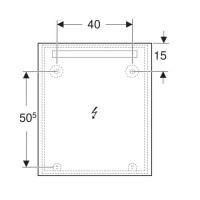 502.805.00.1 Option Basic Square Дзеркало -60см, підсвітка зверху по горизонталі (1 сорт) GEBERIT фото 3