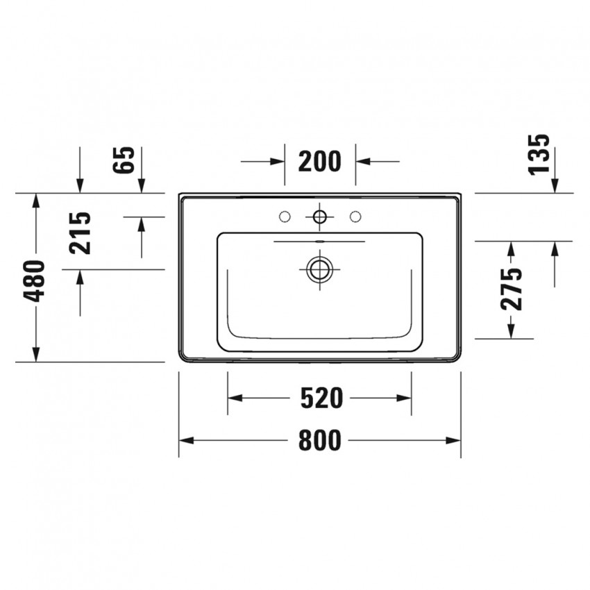 K25283043430000+2367800000+0050760000  Комплект меблів Ketno2- 80 см, тумба+раковина+сифон, колір матовий базальт (3пак) (1 сорт) DURAVIT фото 3