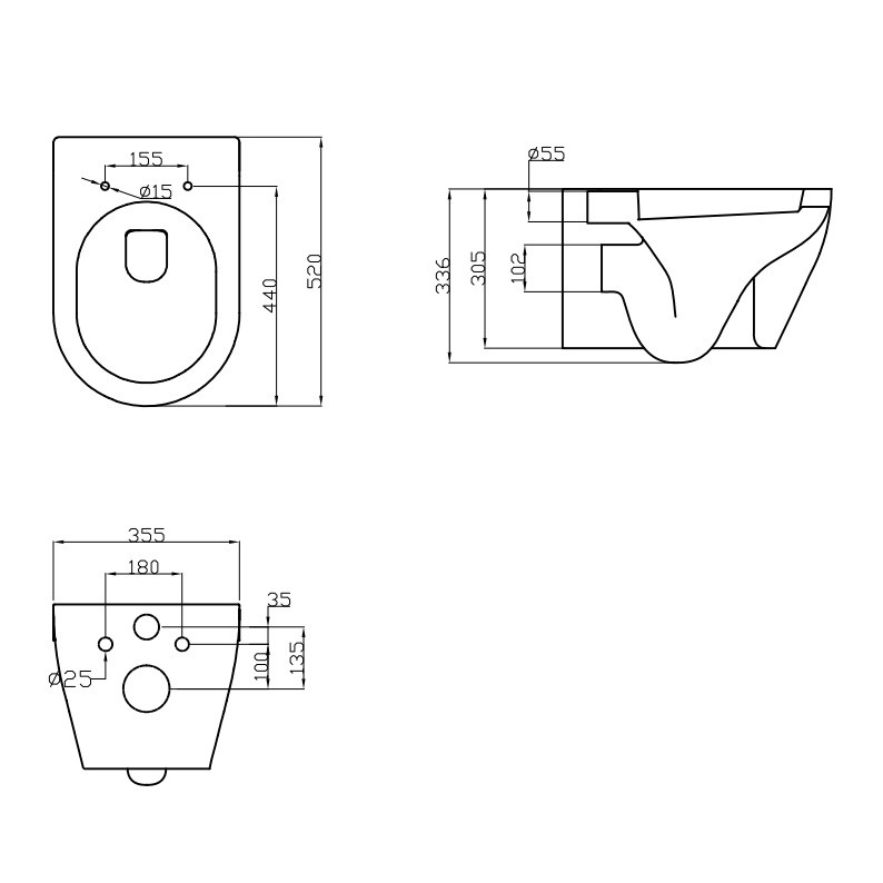 3020110 LAGUNA Підвісний безобідковий унітаз+кришка quick-fix, soft-close DEVIT фото 1