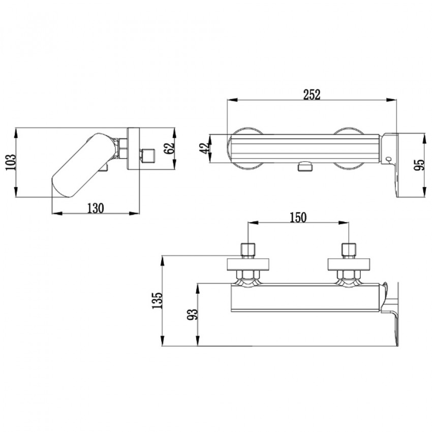 5050040B DO IT Змішувач для душу, колір brushed gun metal (1 сорт) DEVIT фото 1