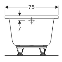 554.385.01.1 Ванна прямокутна Geberit Selnova Square з ніжками 170*75 см (1 сорт) GEBERIT фото 3