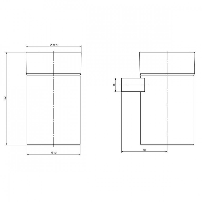 2128011B STYLE Склянка з тримачем , хром (1 сорт) Langberger фото 1