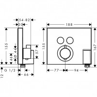 15765000 ShowerSelect/Fixfit Зовнішня частина термостата HANSGROHE фото 1