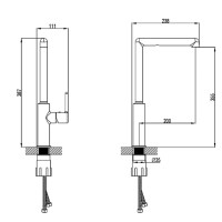 5050050B DO IT Змішувач для кухні, колір brushed gun metal (1 сорт) DEVIT фото 1