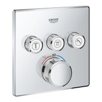 29126000 Grohtherm SmartControl Зовнішня частина термостату прихованого монтажу на 3 споживачі, хром GROHE