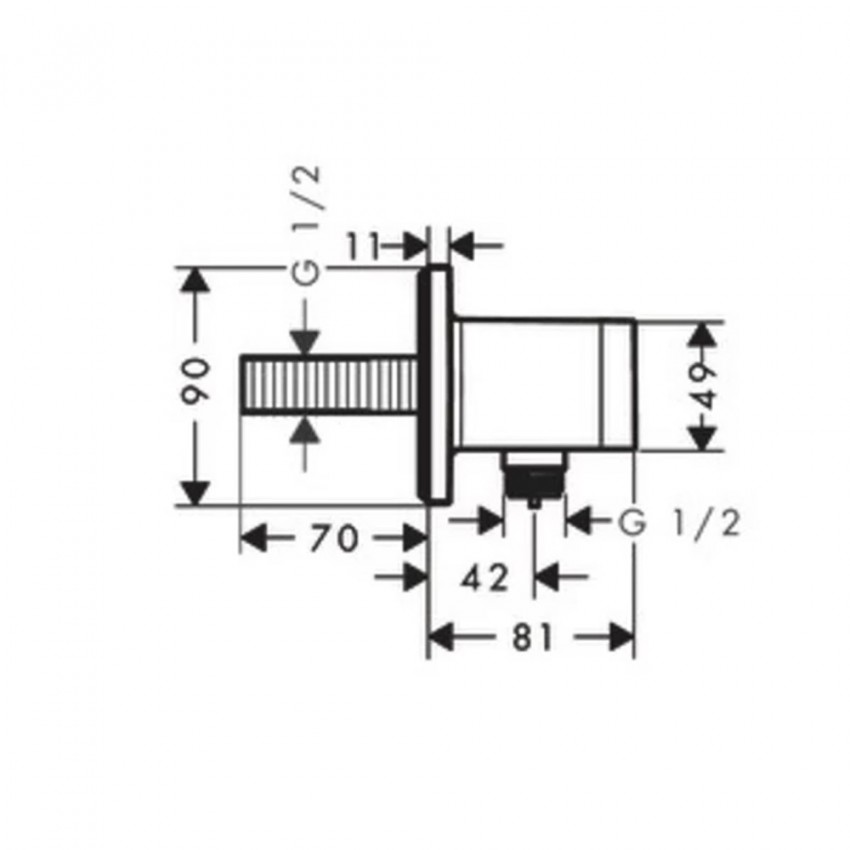 26889000 HG FixFit E Шлангове підключення з тримачем, хром HANSGROHE фото 1