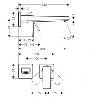 32526670 Metropol Зовнішня частина змішувача д/раковини HANSGROHE фото 1