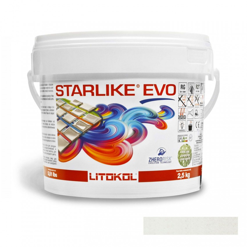 Клей-зат STARLIKE EVO  100/2.5кг Екстра біла (1 сорт) Litokol