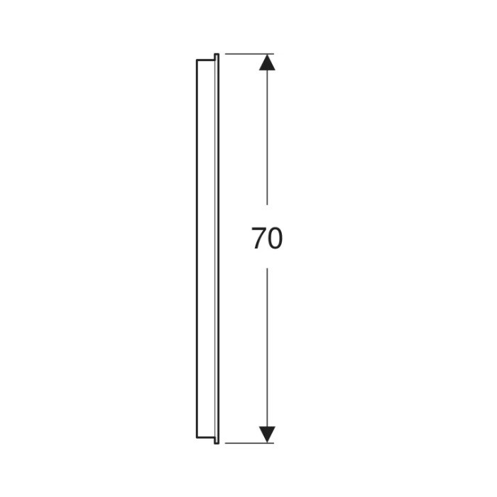 502.806.00.1 Option Basic Square Дзеркало -70см, підсвітка зверху по горизонталі (1 сорт) GEBERIT фото 4