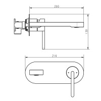 8411X110 LAGUNA Змішувач прихованого монтажу д/раковини (1 сорт) DEVIT фото 1