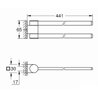 41219KF0 Selection Тримач д/рушників, чорний матовий (1 сорт) GROHE фото 1