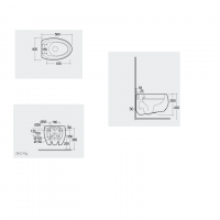 CLOWC1446504A+CLOSC3901504 CLOUD Унітаз підвісний з кришкою Duroplast, SLIM, Soft Close, Quick Release, безобідковий, чорний матовий (1 сорт) RAK Ceramics фото 1