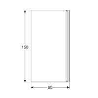 560.118.00.2 GEO Шторка для ванни 80*150 см, проф.алюм., скло прозоре (1 сорт) GEBERIT фото 2