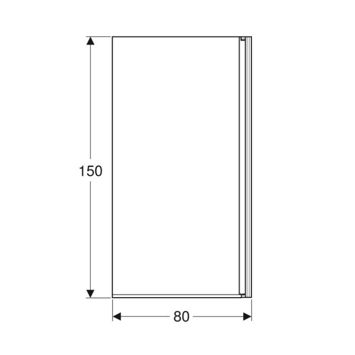 560.118.00.2 GEO Шторка для ванни 80*150 см, проф.алюм., скло прозоре (1 сорт) GEBERIT фото 2