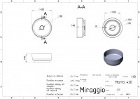 Умивальник MARTA 420 Miraggio