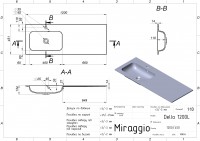 Умивальник DELLA 1200 L Miraggio MIRAGGIO фото 1