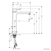 31082000 Metris Highriser 260 Змішувач д/раковини (1 сорт) HANSGROHE фото 1