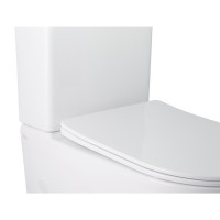 Унітаз Stork підлоговий Rimless 610х360х835 мм з сидінням Slim Duroplast/ Soft-close White Qtap QTAP фото 3