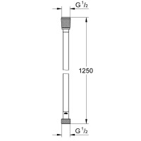 28362KF1 Душовий шланг-1,25 м, чорний (1 сорт) GROHE фото 1