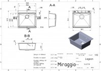 Кухонна мийка LAGOON 540 gray Miraggio MIRAGGIO фото 1