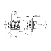 3472900A GROHTHERM THERMOSTATIC Комплект для душу внутрішнього монтажу (5 пак) (1 сорт) GROHE фото 2