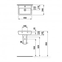 H8119510001041 PRO Раковина-45x34 (1 сорт) LAUFEN фото 1