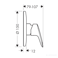 71666000 Logis Змішувач ВМ д/душа (1 сорт) HANSGROHE фото 1