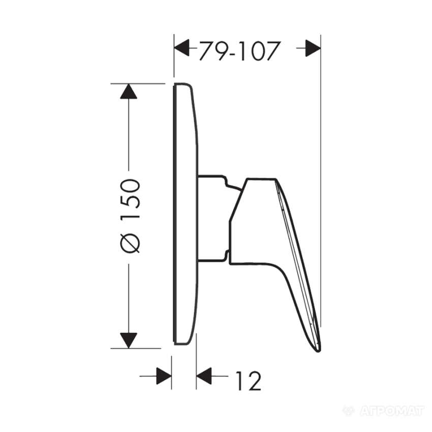 71666000 Logis Змішувач ВМ д/душа (1 сорт) HANSGROHE фото 1