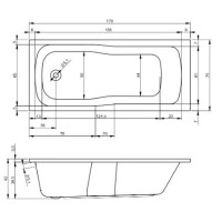 17075234 Comfort Plus Ванна 170x75 біла + ніжки 207093 (1 сорт) DEVIT фото 3