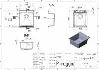Кухонна мийка LAGOON 420 gray Miraggio MIRAGGIO фото 1