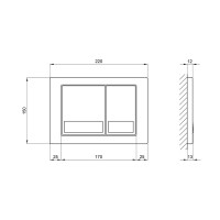 Qtap Nest Клавіша квадратна Satin 150x220x13mm QTAP фото 1