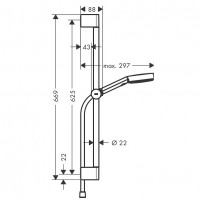 24160670 Pulsify Душовий набір, чорний матовий (1 сорт) HANSGROHE фото 1