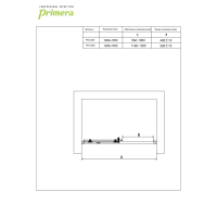 PRI1000 PRIME Душові дверцята розсувні 100 - хром/прозоре скло(1уп) (1 сорт) PRIMERA фото 2