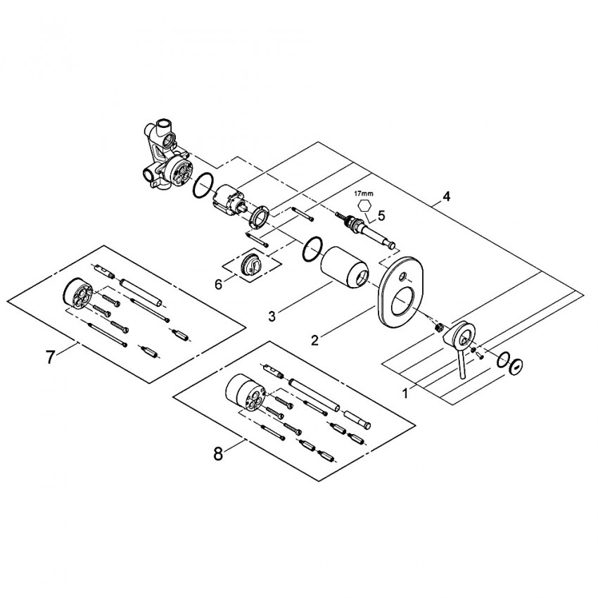 29047000 BauClassic Змішувач В/М д/ванни (1 сорт) GROHE фото 2