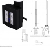 WEKT4K905U TERMA KTX 4 блок керування,колір RAL 9005 (чорний), кабель спіральний з вилкою (1 сорт) Terma фото 1