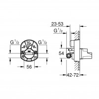 33964000 Внутрішня частина змішувача для душу (1 сорт) GROHE фото 2