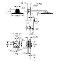 34863000 GRT SmartControl 310 Душова система на 3 виходи, кругла, 310 (1 сорт) GROHE фото 4