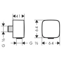 26457670 HG Fixfit Шлангове підключення (1 сорт) HANSGROHE фото 1