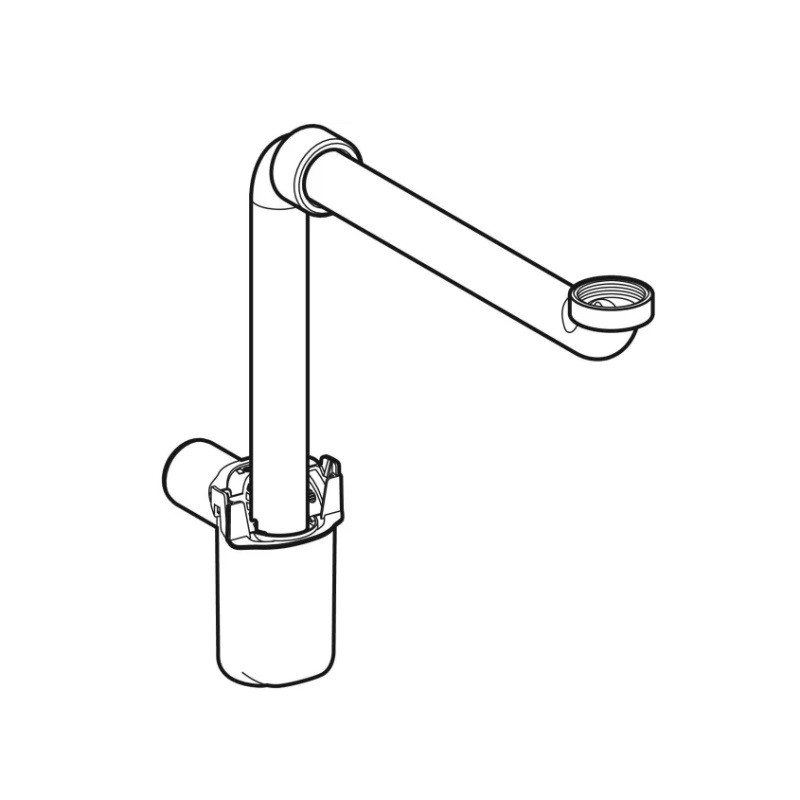 151.116.11.1 сифон для раковини, горизонтальний випуск d32мм, G1 1/4, білий (1 сорт) GEBERIT фото 3