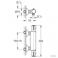 34558000 Grohtherm 800 Термостат д/душу (1 сорт) GROHE фото 1