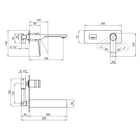 Змішувач для раковини Slavonice прихованого монтажу QTSLA3040103DB Black Matt Qtap QTAP фото 1