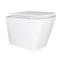 Унітаз Tern підвісний Ultra Quiet 490x340x350mm з сидінням Slim Duroplast/ Soft-close/ Quick relase  WHITE Qtap