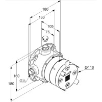 88022 Slim.Boxx Внутрішня частина змішувача (1 сорт) KLUDI фото 1